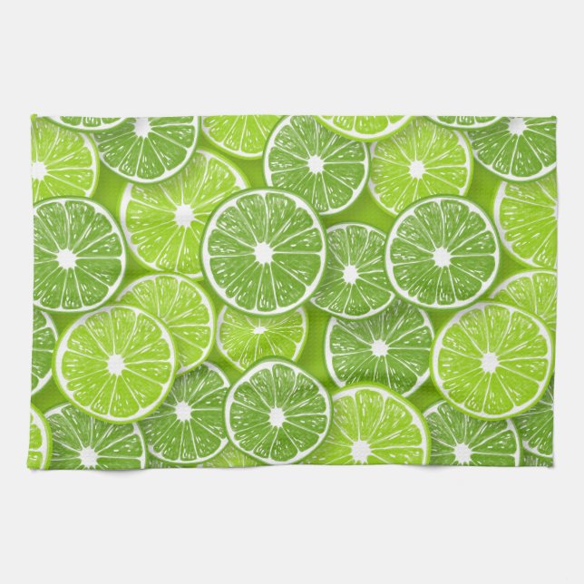 Lime pop kitchen towel (Horizontal)