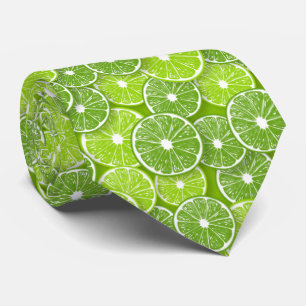 Lime pop neck tie