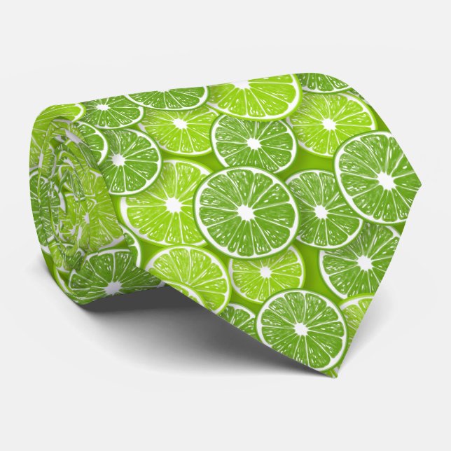 Lime pop neck tie (Rolled)