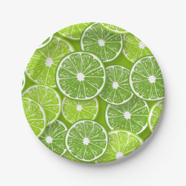 Lime pop paper plates (Front)