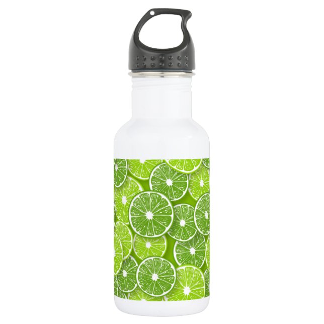 Lime pop stainless steel water bottle (Front)