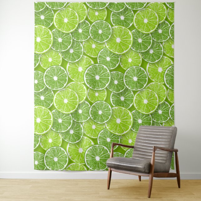 Lime pop tapestry (In Situ)