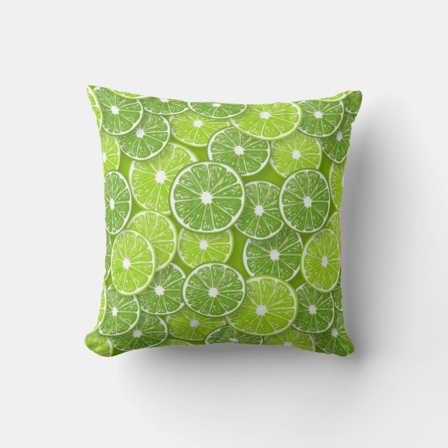 Lime pop throw pillow (Front)