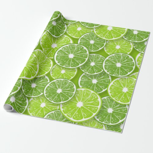 Lime pop wrapping paper