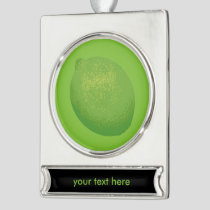 Lime Silver Plated Banner Ornament