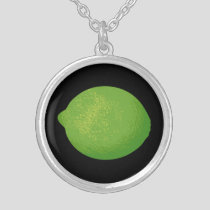 Lime Silver Plated Necklace