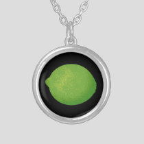 Lime Silver Plated Necklace