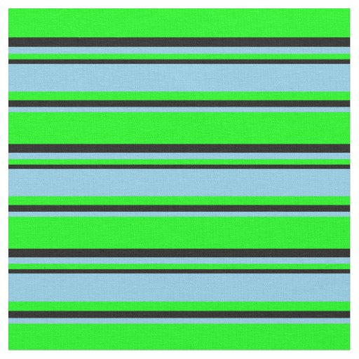 Lime, Sky Blue & Black Pattern Fabric
