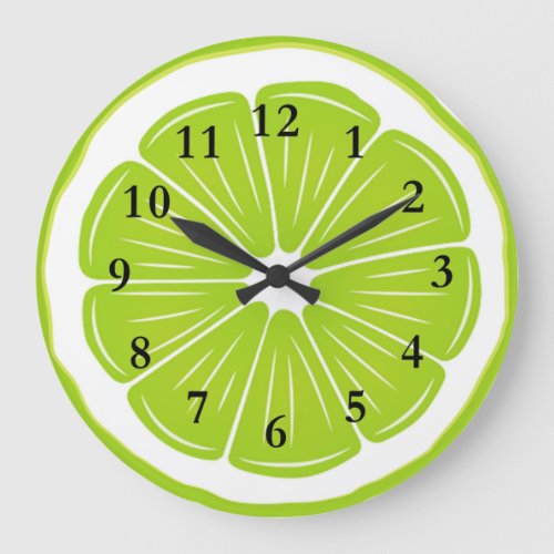 Lime Slice Acrylic Wall Clock