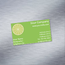 Lime Slice Business Card Magnet