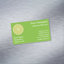 Lime Slice Business Card Magnet