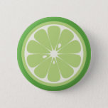 Lime Slice Button at Zazzle