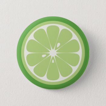 Lime Slice Button by NovotnyDesigns at Zazzle