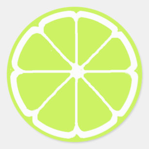 LIME SLICE by SHARON SHARPE Classic Round Sticker