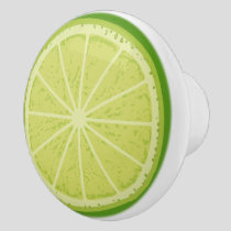 Lime Slice Ceramic Knob