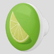 Lime Slice Ceramic Knob