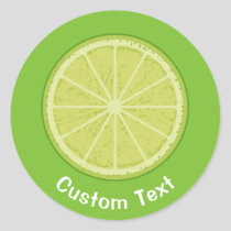 Lime Slice Classic Round Sticker