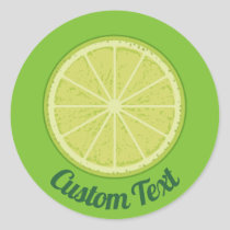 Lime Slice Classic Round Sticker