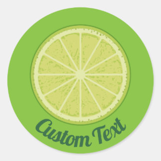 Lime Slice Classic Round Sticker