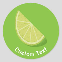 Lime Slice Classic Round Sticker