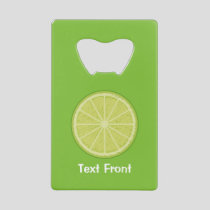 Lime Slice Credit Card Bottle Opener