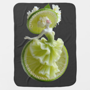 Lime Slice Dancer Art Long Sleeve Baby Blanket