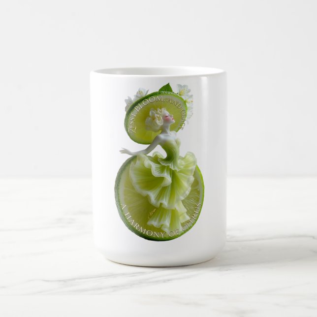 Lime Slice Dancer Art Long Sleeve Coffee Mug (Center)