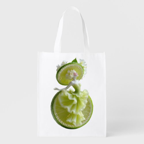 Lime Slice Dancer Art Long Sleeve Grocery Bag