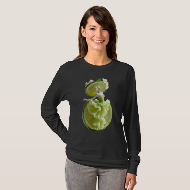 Lime Slice Dancer Art Long Sleeve T-Shirt (Front Full)