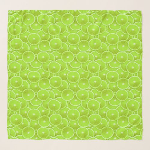 Lime Slice Digital Montage Scarf