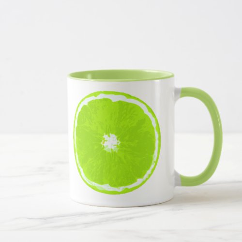 Lime Slice Digital Painting Mug