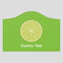 Lime Slice Door Sign