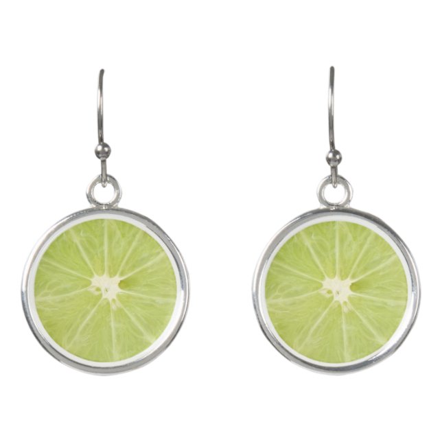 Lime slice earrings (Front)