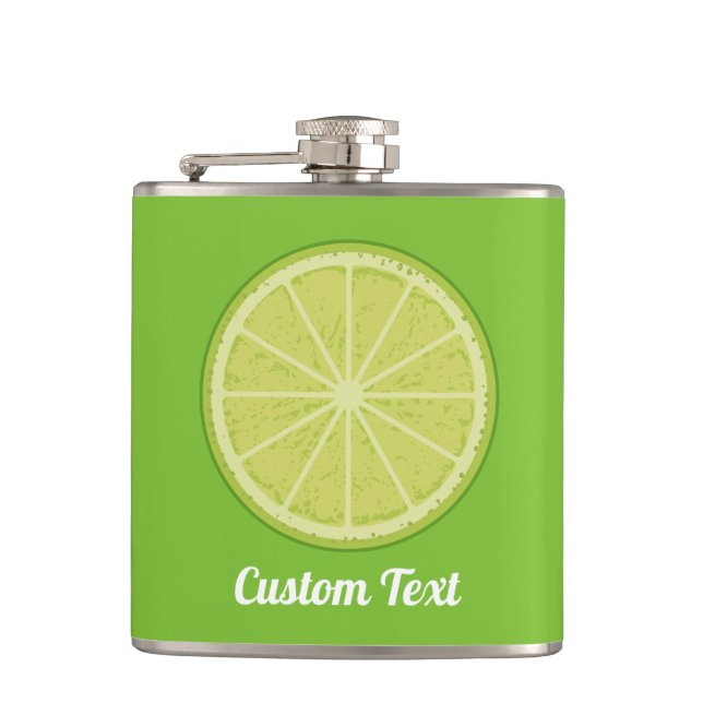 Lime Slice Flask (Front)