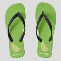 Lime Slice Flip Flops
