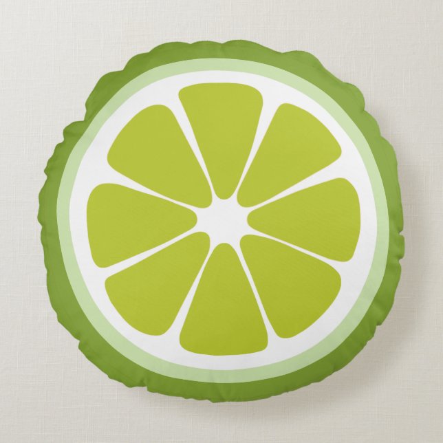 Lime Slice Food Pillow (Front)
