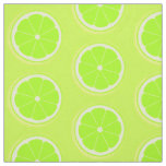 Lime slice green yellow fruits fabric