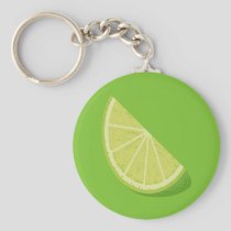 Lime Slice Keychain