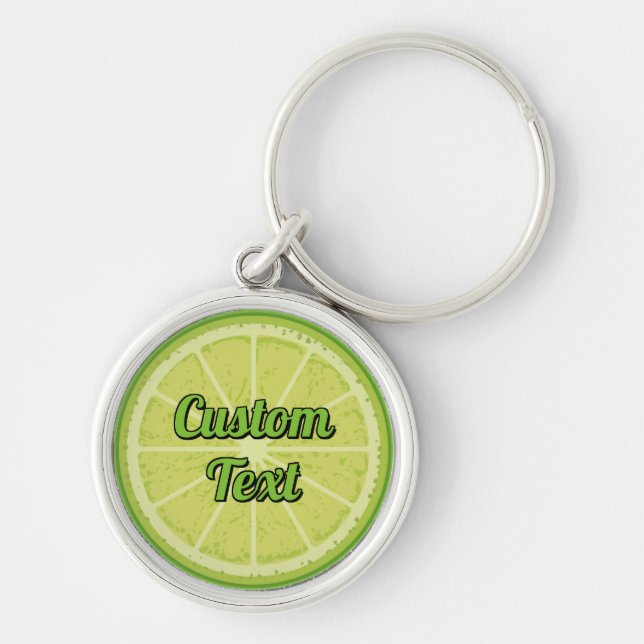 Lime Slice Keychain (Front)