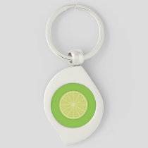 Lime Slice Keychain