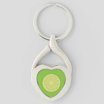 Lime Slice Keychain