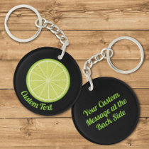 Lime Slice Keychain