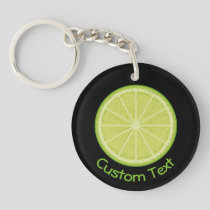 Lime Slice Keychain