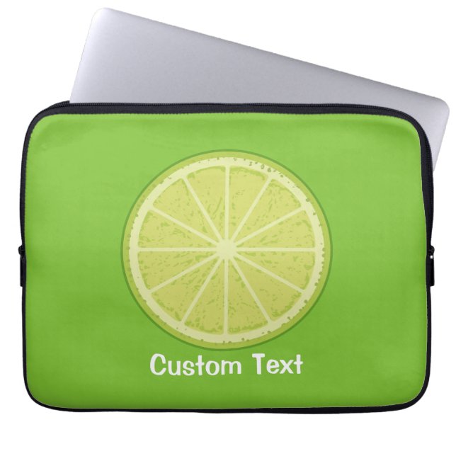Lime Slice Laptop Sleeve (Front)