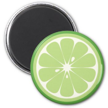 Lime Slice Magnet by NovotnyDesigns at Zazzle