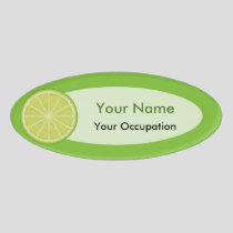 Lime Slice Name Tag