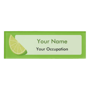 Lime Slice Name Tag