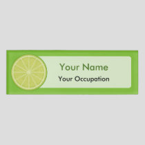 Lime Slice Name Tag