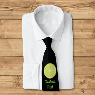 Lime Slice Neck Tie