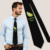Lime Slice Neck Tie